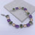 coloured crystal tennis bracelet horseshoe