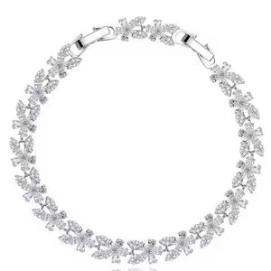 silver crystal tennis bracelet