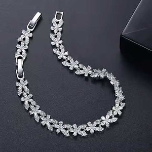 silver crystal tennis bracelet quality