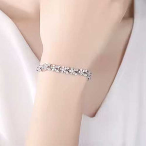 silver crystal tennis bracelet frenelle