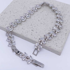 silver crystal tennis bracelet jewellery