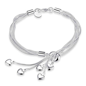 Silver Chain Heart Bracelet "Jennifer"