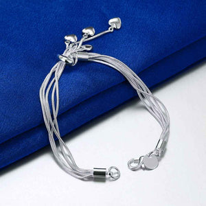 Silver Chain Heart Bracelet "Jennifer"