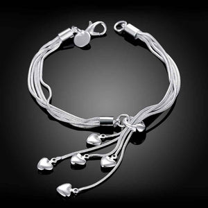 Silver Chain Heart Bracelet "Jennifer"