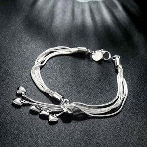 Silver Chain Heart Bracelet "Jennifer"