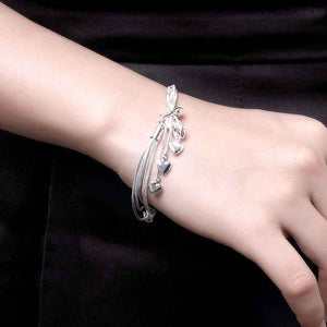 Silver Chain Heart Bracelet "Jennifer"