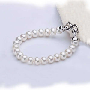925 Sterling Silver Bracelet with AAA Grade Pearls "Jillian"