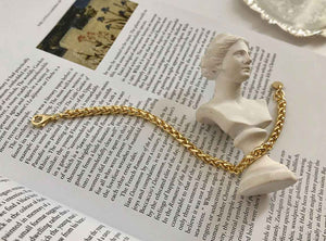 18K Gold Bracelet Chain over 925 Sterling Silver "Jocelyn"