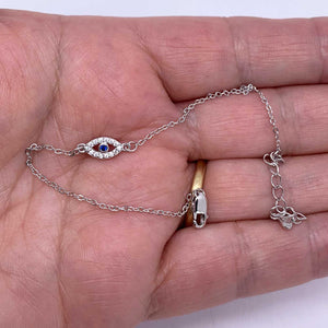 Silver Evil Eye Bracelet "Koruma"