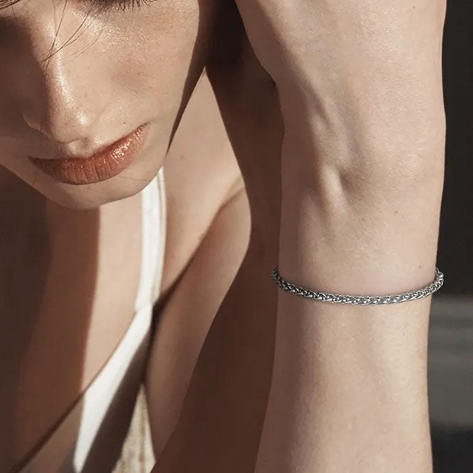 silver adjustable bracelet frenelle