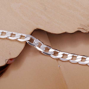 925 Sterling Silver Flat Curb Chain "Lyndsey" (6mm)