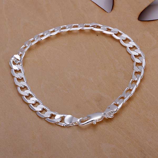 925 Sterling Silver Flat Curb Chain "Lyndsey" (6mm)