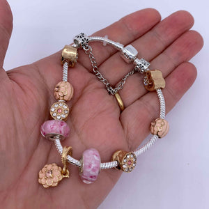 pink charm bracelet frenelle