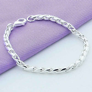 925 Sterling Silver Twisted Chain Bracelet "Sedona"