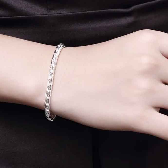 925 Sterling Silver Twisted Chain Bracelet "Sedona"