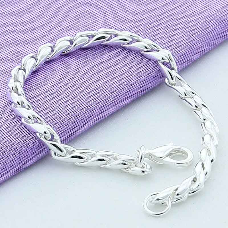 925 Sterling Silver Twisted Chain Bracelet "Sedona"