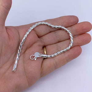 925 Sterling Silver Twisted Chain Bracelet "Sedona"
