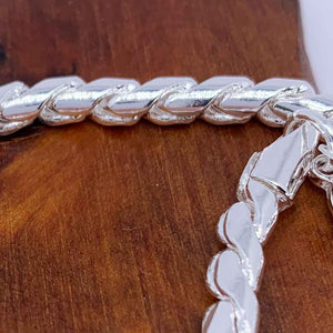 925 Sterling Silver Twisted Chain Bracelet "Sedona"