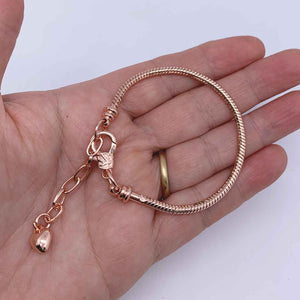 rose gold charm bracelet frenelle