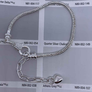 silver snake chain charm bracelet resene