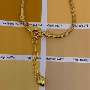 yellow gold charm bracelet resene