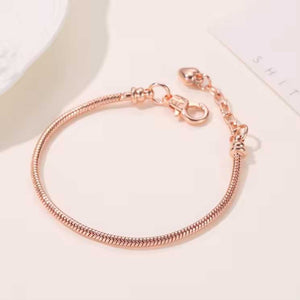 rose gold charm bracelet jewellery