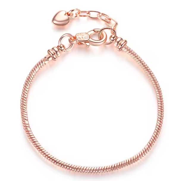 rose gold charm bracelet