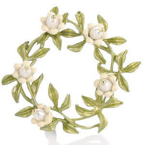 flower wreath brooch jewellery