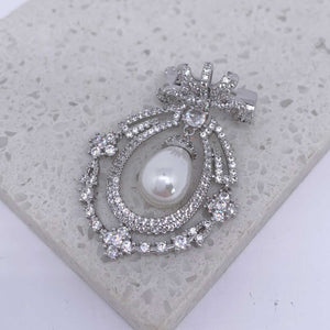 silver pearl brooch best quality