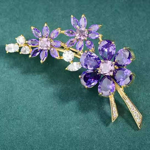 purple flowe brooch jewellery