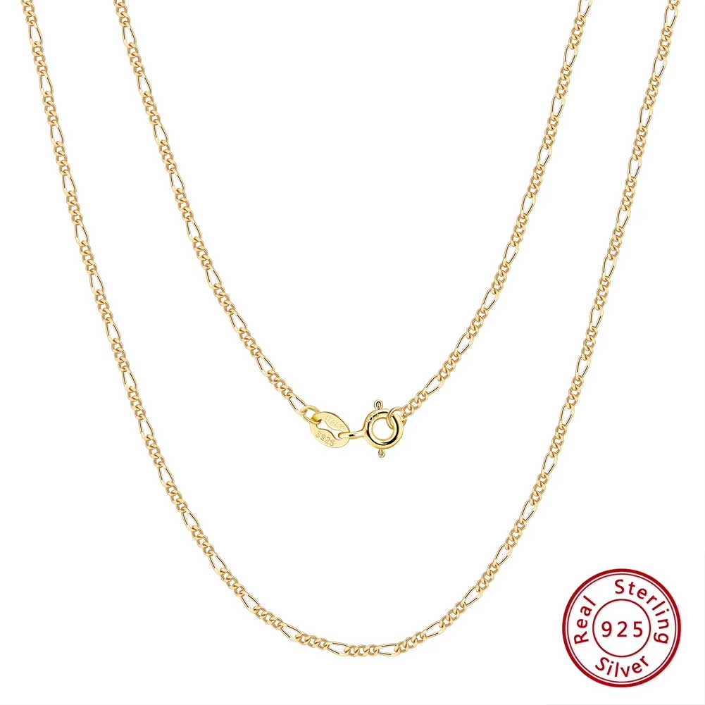 14K Gold Chain with Bolt clasp "Figaro" (1.7 mm)