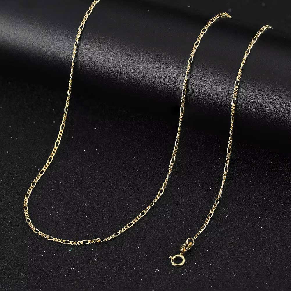 14K Gold Chain with Bolt clasp "Figaro" (1.7 mm)