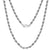 925 Sterling Silver twisted Rope Chain with Bolt clasp (Width 1.2mm)