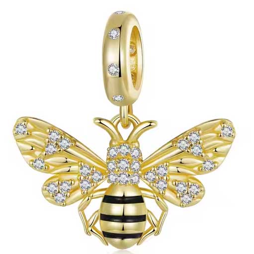 gold bee charm