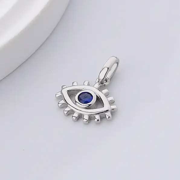 silver evil eye necklace jewellery