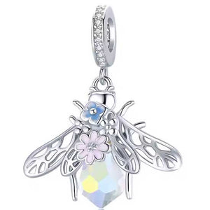 silver bee charm for bracelet