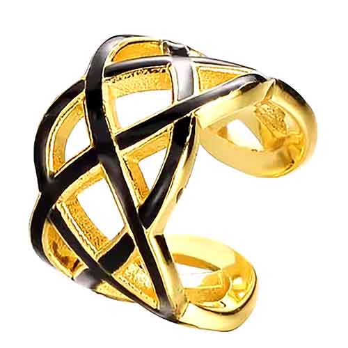 gold lattice ear cuff jewellery