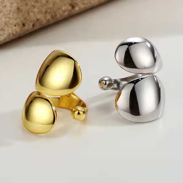 double silver ear cuff buy online
