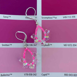 AAA Grade Crystal drop earrings  "Candy Pop" (Pink)