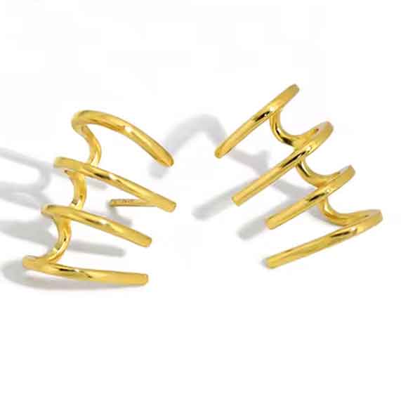 gold crawler earrings