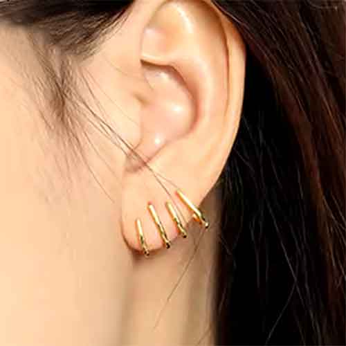 gold crawler earrings frenelle