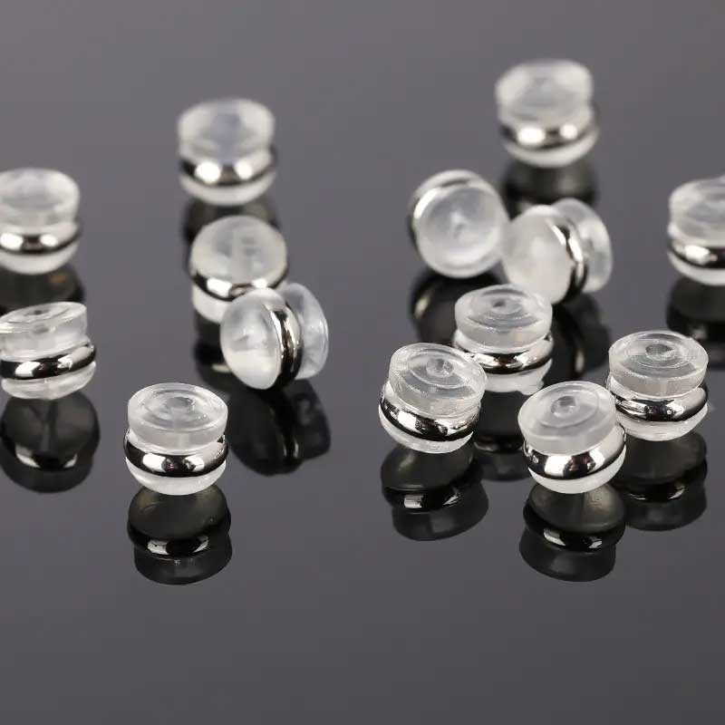 silver hamburger earring backs frenelle jewellery online auckland nz