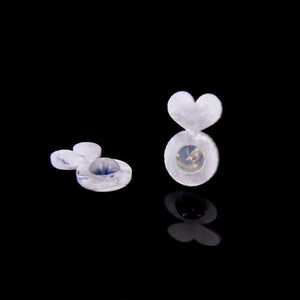 3 Pairs White Acrylic Earring Back Lifters