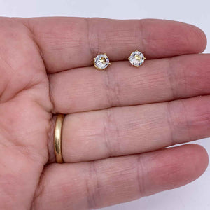 gold crystal stud earrings frenelle