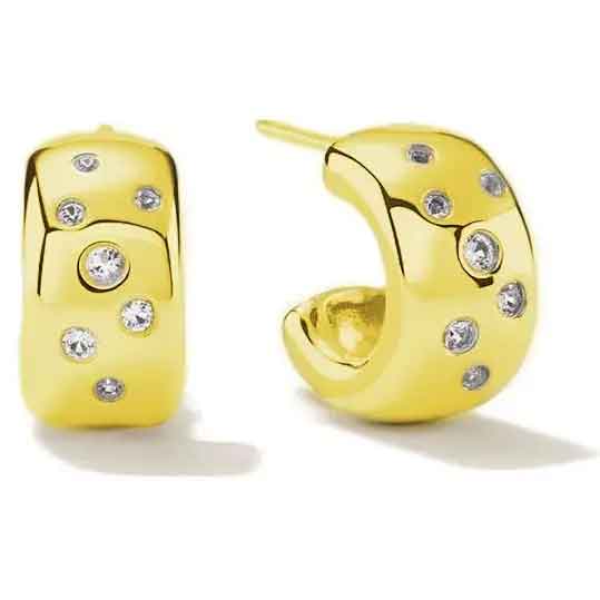 Ab Gold Gold Hoop Earrings