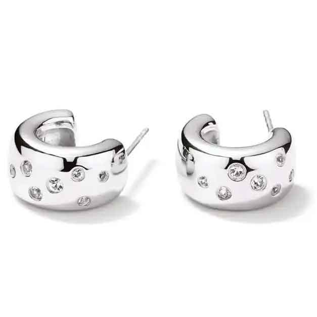Silver hoops online discount