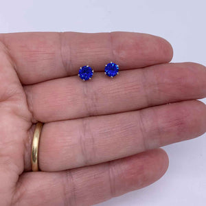 blue crystal stud earrings frenelle