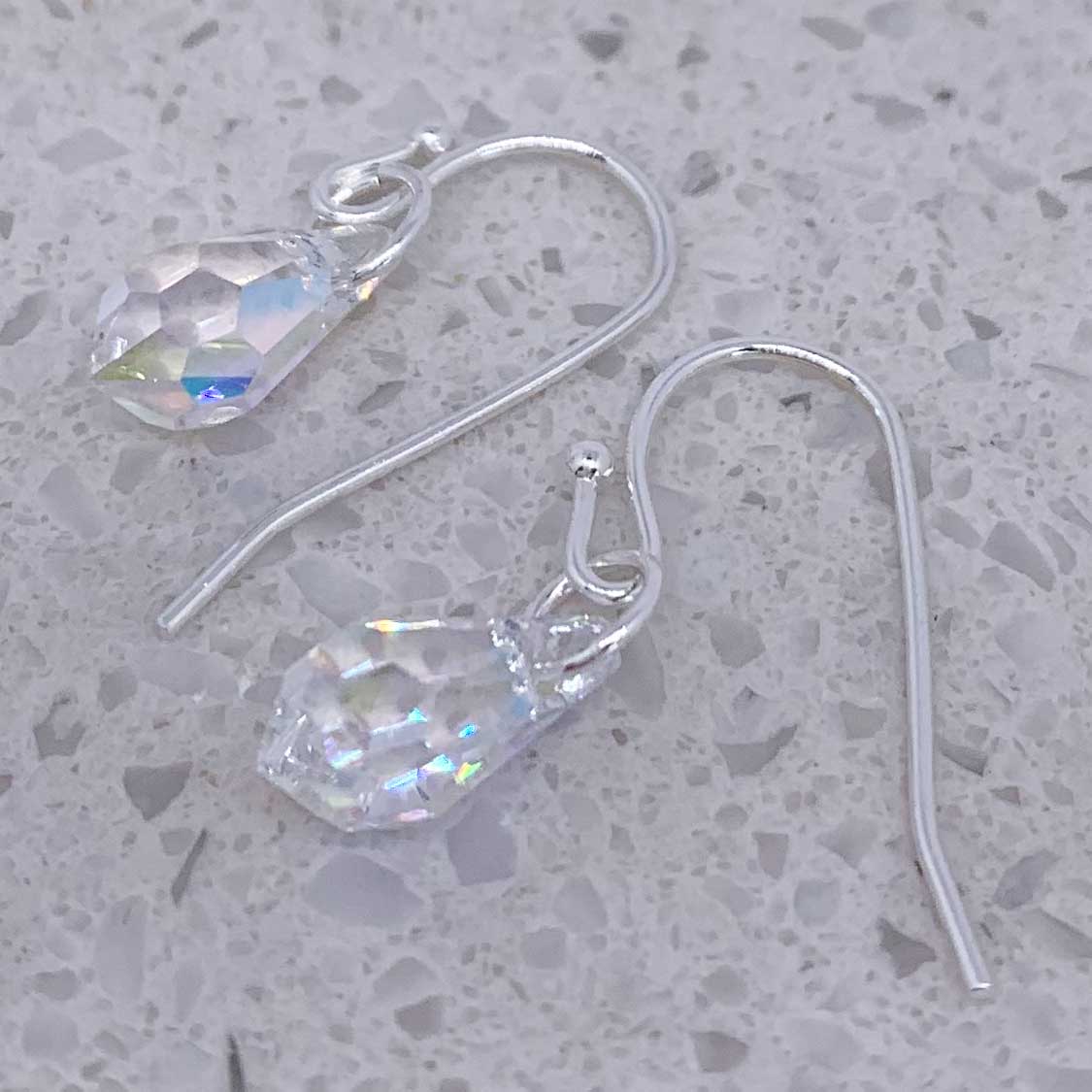 crystal silver earrings jewellery