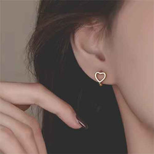 gold heart earrings quality