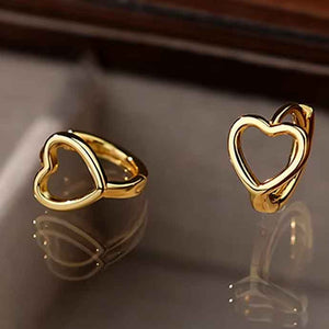 gold heart earrings jewellery